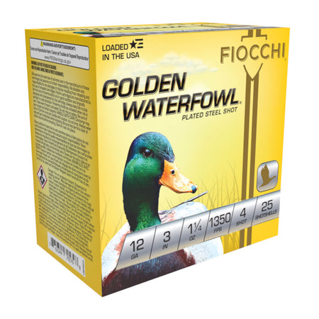 Fiocchi 12 Gauge 123SGW4 Golden Waterfowl Waterfowl 3" 1-1/4oz 4 Shot