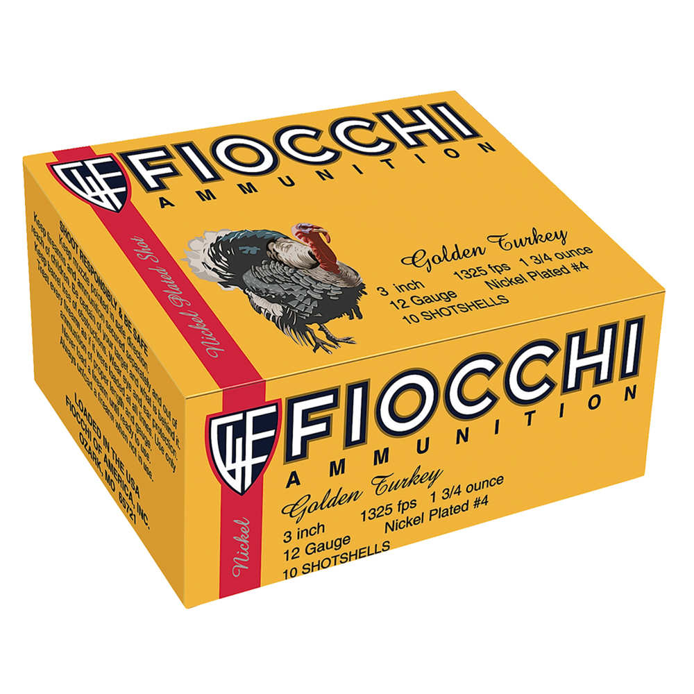 Fiocchi 12 Gauge 123TRKC6 Golden Turkey Hunting 3" 1-3/4oz 6 Shot
