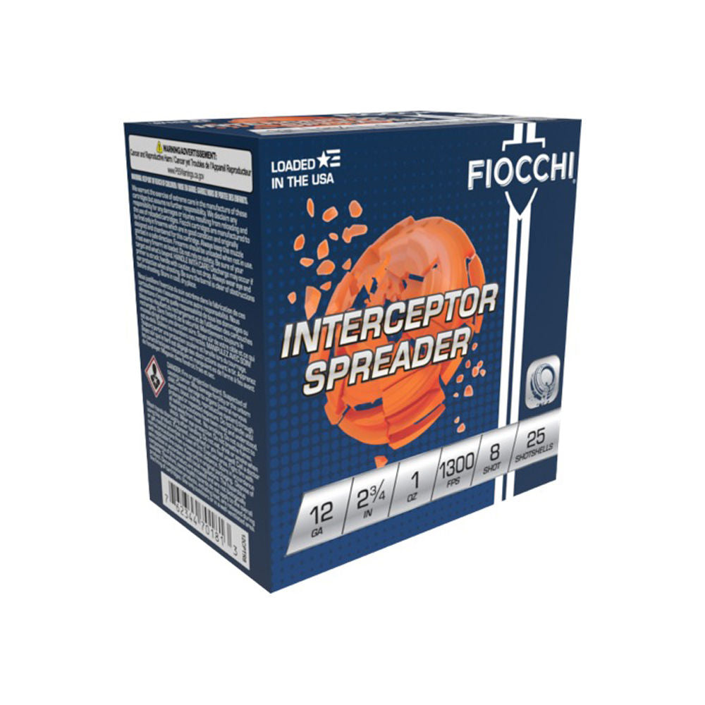 Fiocchi 12 Gauge 12CPTR8 Exacta Target Interceptor Spreader 2.75" 1oz 8 Shot