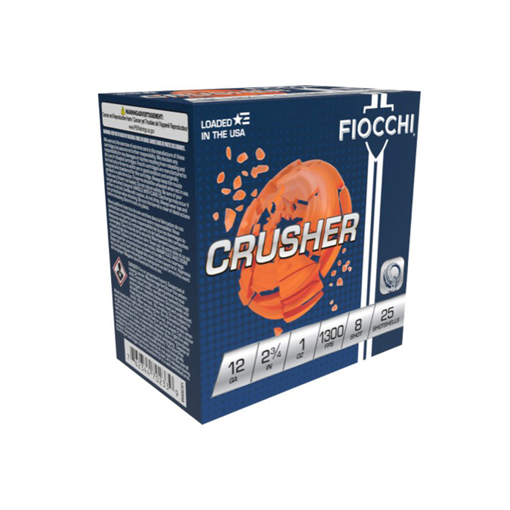 Fiocchi 12 Gauge 12CRSR8 Exacta Target Crusher 2.75" 1oz 8 Shot