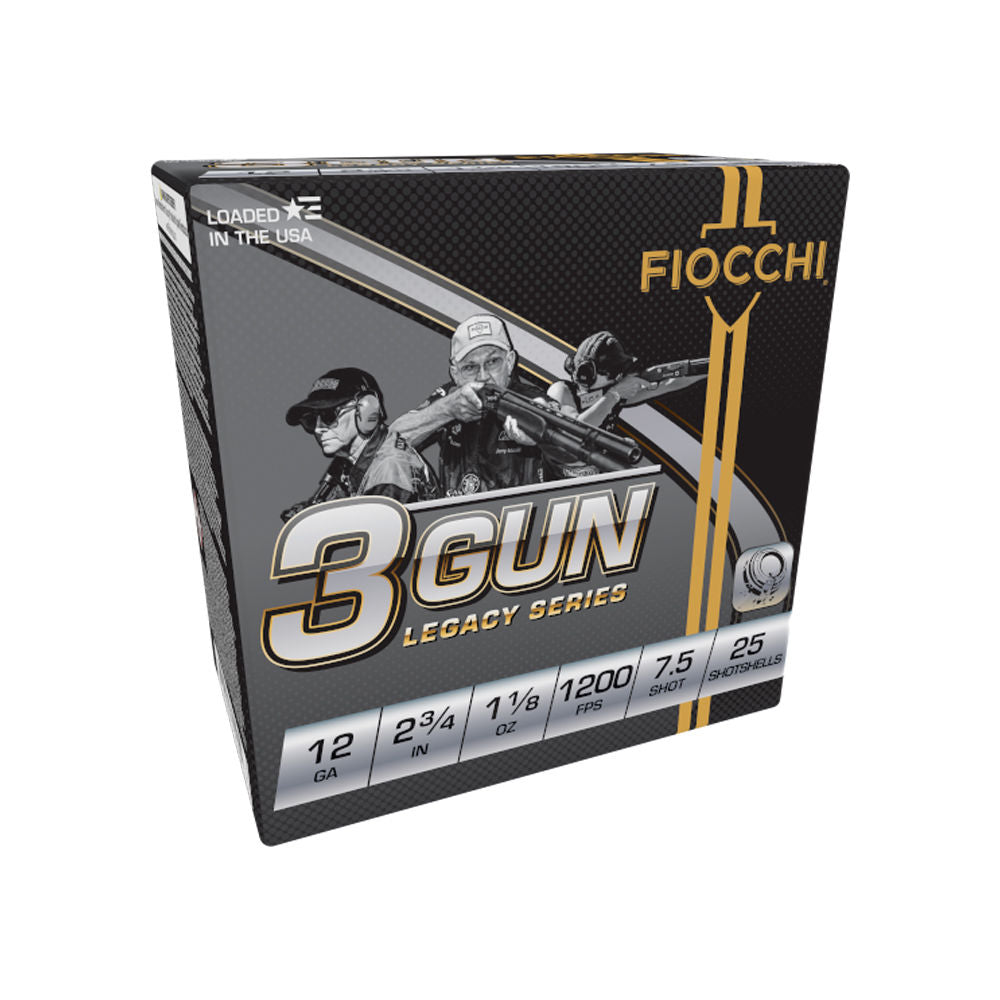 Fiocchi 12 Gauge 12DH3G75 3-Gun Match Legacy Series 2.75" 1-1/8oz 7.5 Shot
