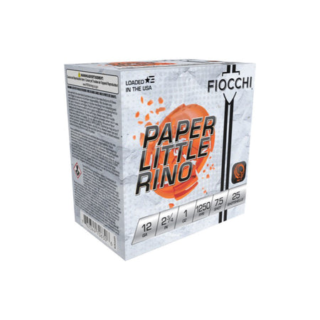 Fiocchi 12 Gauge 12FPTX75 Paper Little Rino Extrema 2.75" 1oz 7.5 Shot