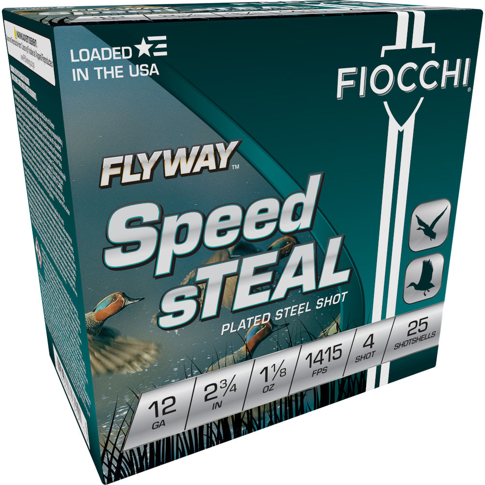 Fiocchi 12 Gauge 12FST4 Flyway Speed Steel 2.75" 1-1/8oz 4 Shot