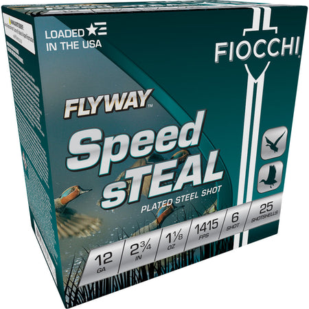 Fiocchi 12 Gauge 12FST6 Flyway Speed Steel 2.75" 1-1/8oz 6 Shot