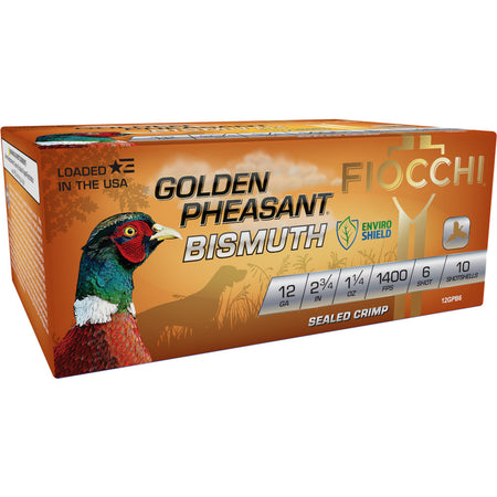 Fiocchi 12 Gauge 12GPB6 Golden Pheasant Bismuth 2.75" 1-1/4oz 6 Shot