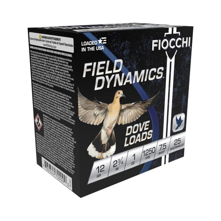 Fiocchi 12 Gauge 12GT75 Field Dynamics Dove & Quail 2.75" 1oz 7.5 Shot