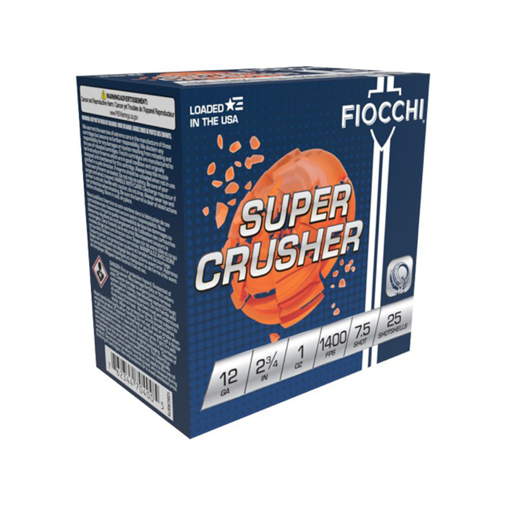 Fiocchi 12 Gauge 12SCRS75 Exacta Target Super Crusher 2.75" 1oz 7.5 Shot