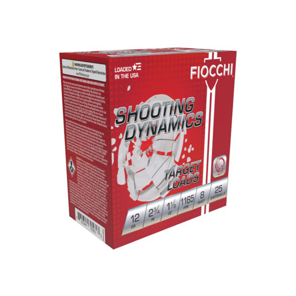 Fiocchi 12 Gauge 12SD18L8 Shooting Dynamics Target 2.75" 1-1/8oz 8 Shot