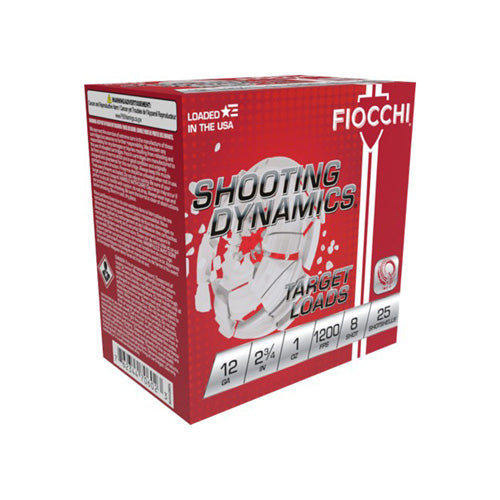 Fiocchi 12 Gauge 12SD1H8 Shooting Dynamics Target 2.75" 1oz 8 Shot