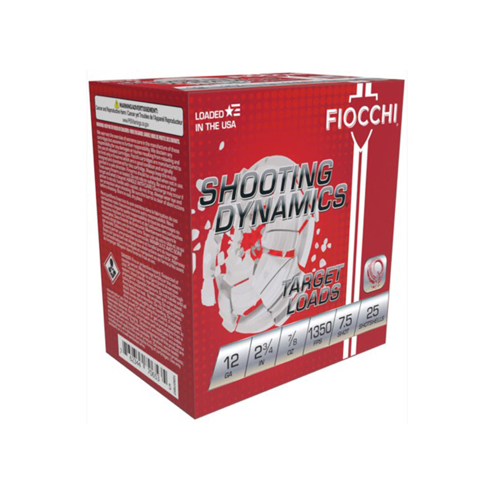 Fiocchi 12 Gauge 12SD78H75 Shooting Dynamics Target 2.75" 7/8oz 7.5 Shot