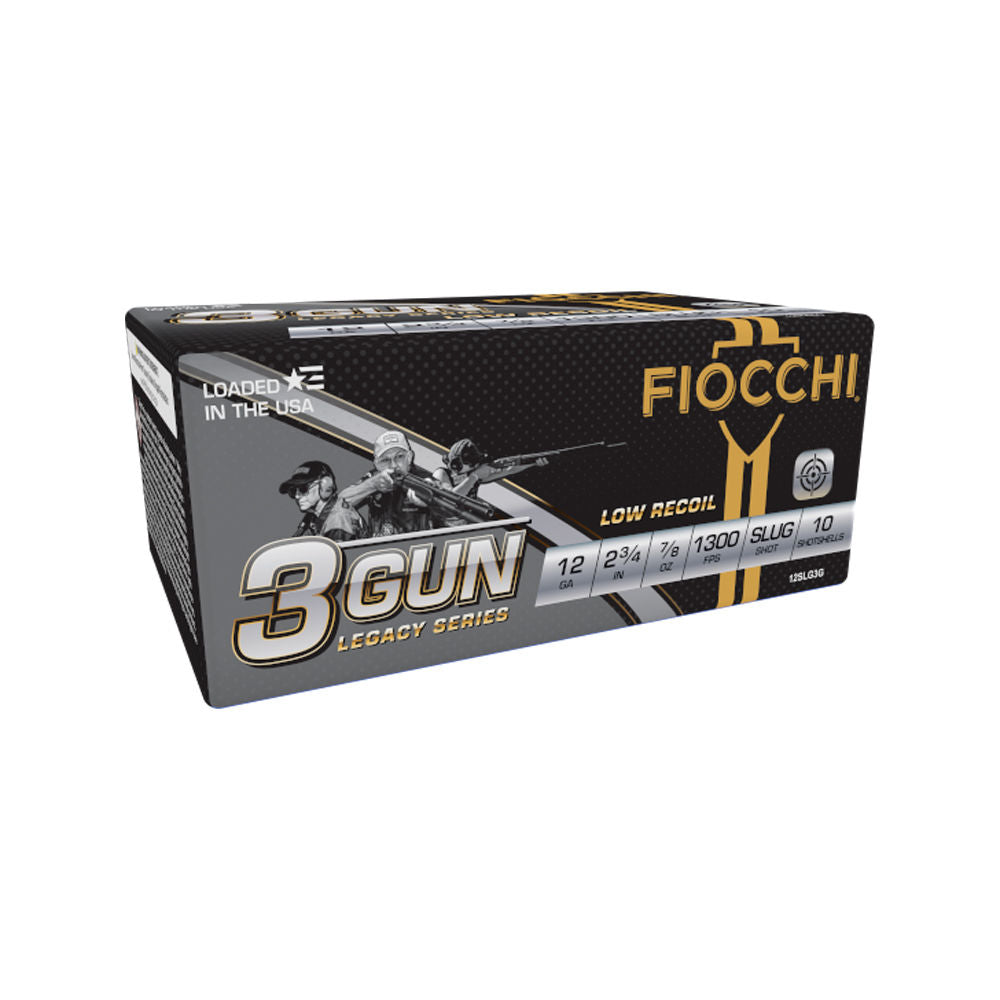 Fiocchi 12 Gauge 12SLG3G 3-Gun Match Legacy Series 2.75" 7/8oz Slug