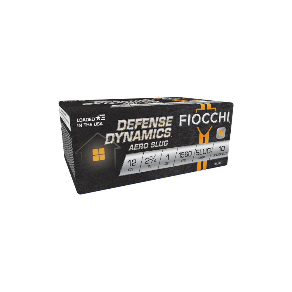 Fiocchi 12 Gauge 12SLUG Defense Dynamics Aero 2.75" 1oz Slug