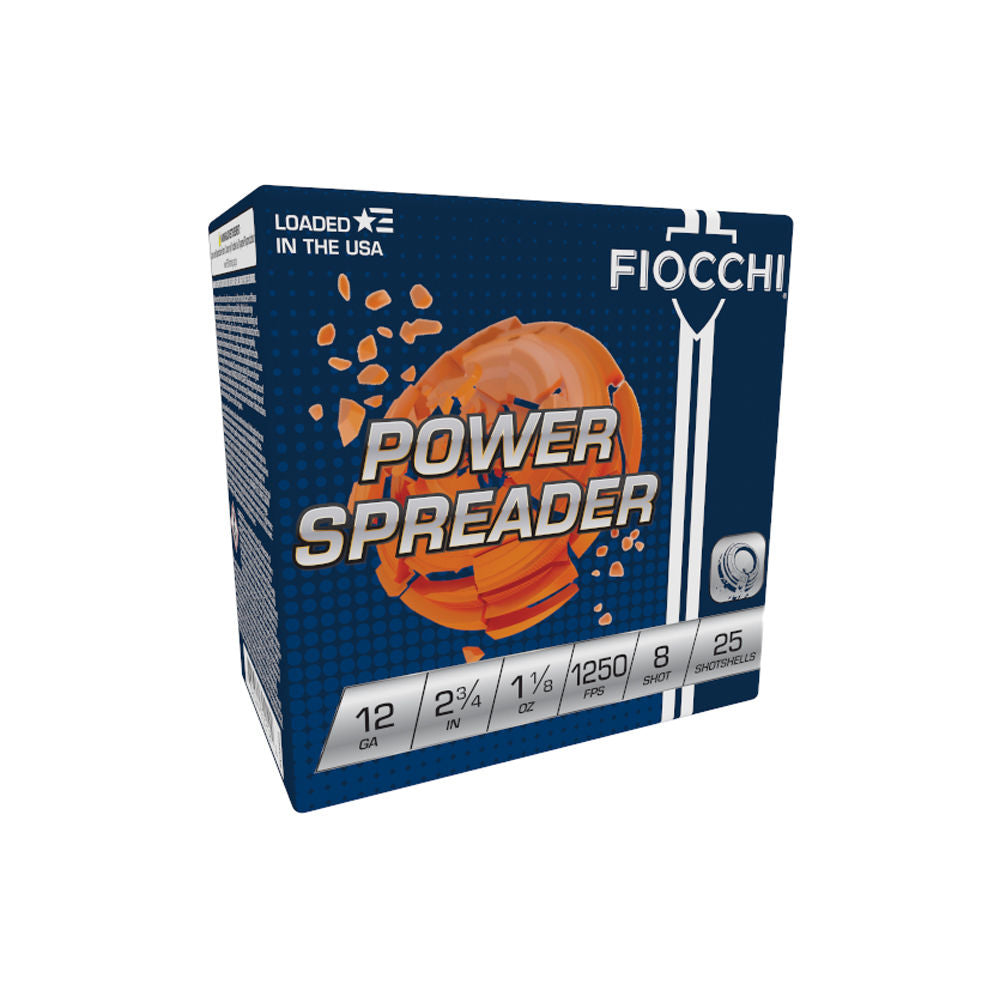 Fiocchi 12 Gauge 12SSCX8 Exacta Target Power Spreader 2.75" 1-1/8oz 8 Shot