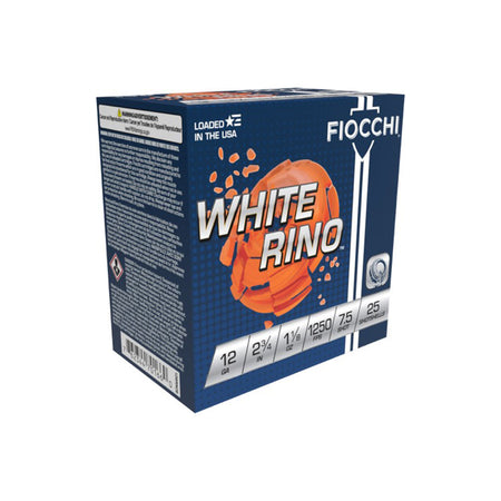 Fiocchi 12 Gauge 12WRNO75 Exacta Target White Rino Target 2.75" 1-1/8oz 7.5 Shot