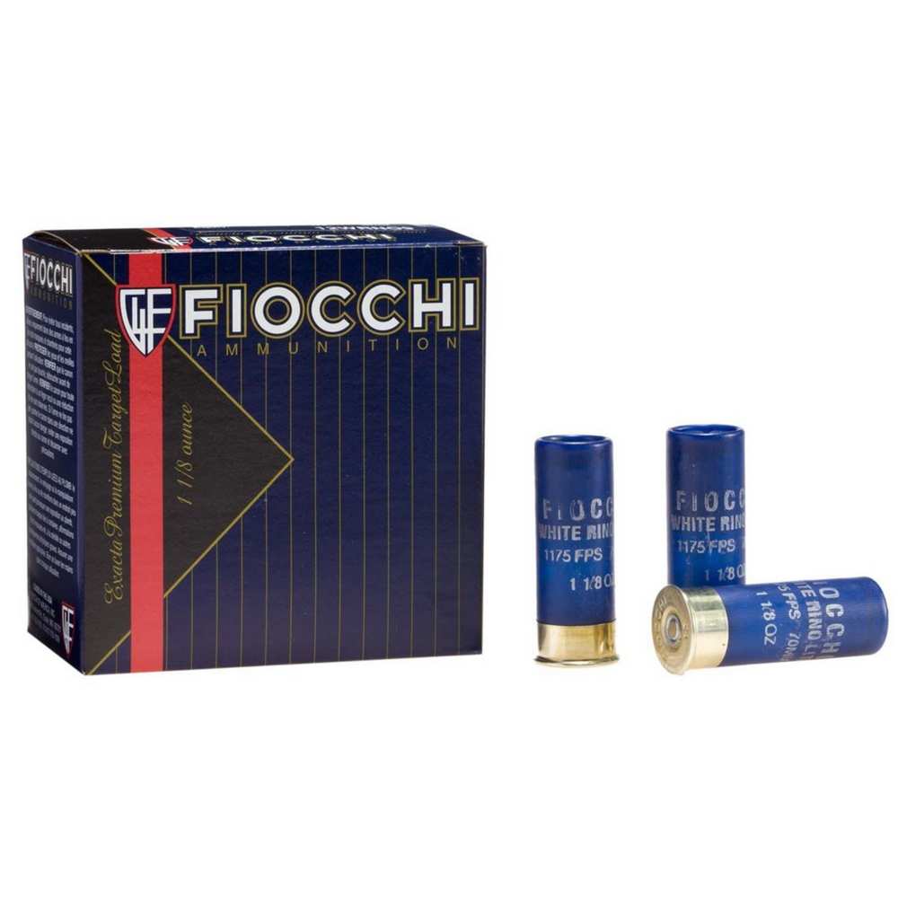 Fiocchi 12 Gauge 12WRNO8 Exacta Target White Rino Target 2.75" 1-1/8oz 8 Shot