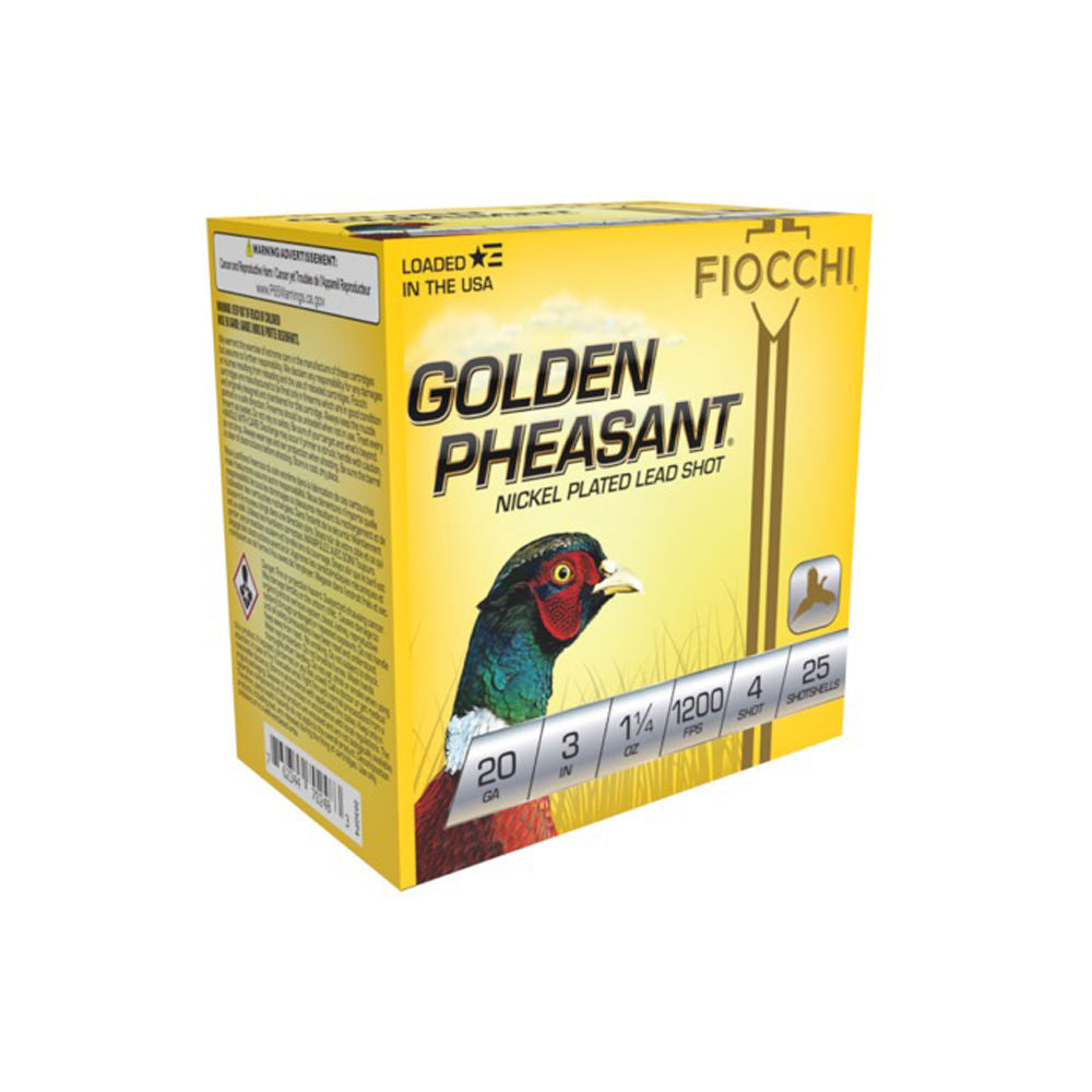 Fiocchi 20 Gauge 203GP4 Golden Pheasant Extrema 2.75" 1-1/4oz 4 Shot