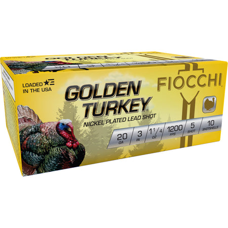 Fiocchi 20 Gauge 203TRKC5 Golden Turkey Hunting 3" 1-1/4oz 5 Shot