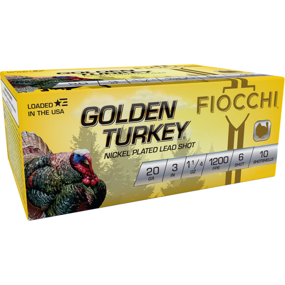 Fiocchi 20 Gauge 203TRKC6 Golden Turkey Hunting 3" 1-1/4oz 6 Shot