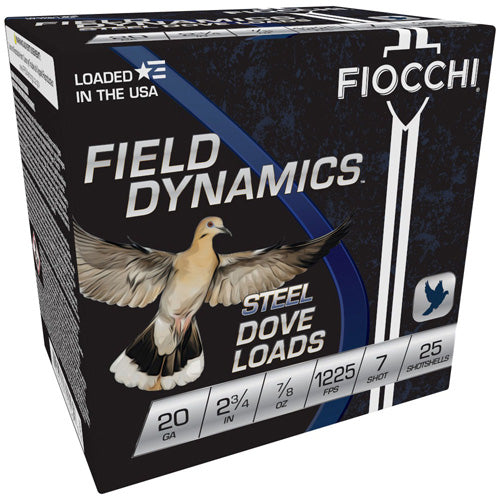 Fiocchi 20 Gauge 20DLS7 Field Dynamics Dove & Quail 2.75" 7/8oz 7 Shot