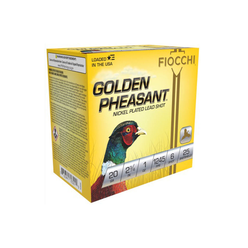 Fiocchi 20 Gauge 20GP6 Golden Pheasant Extrema 2.75" 1oz 6 Shot