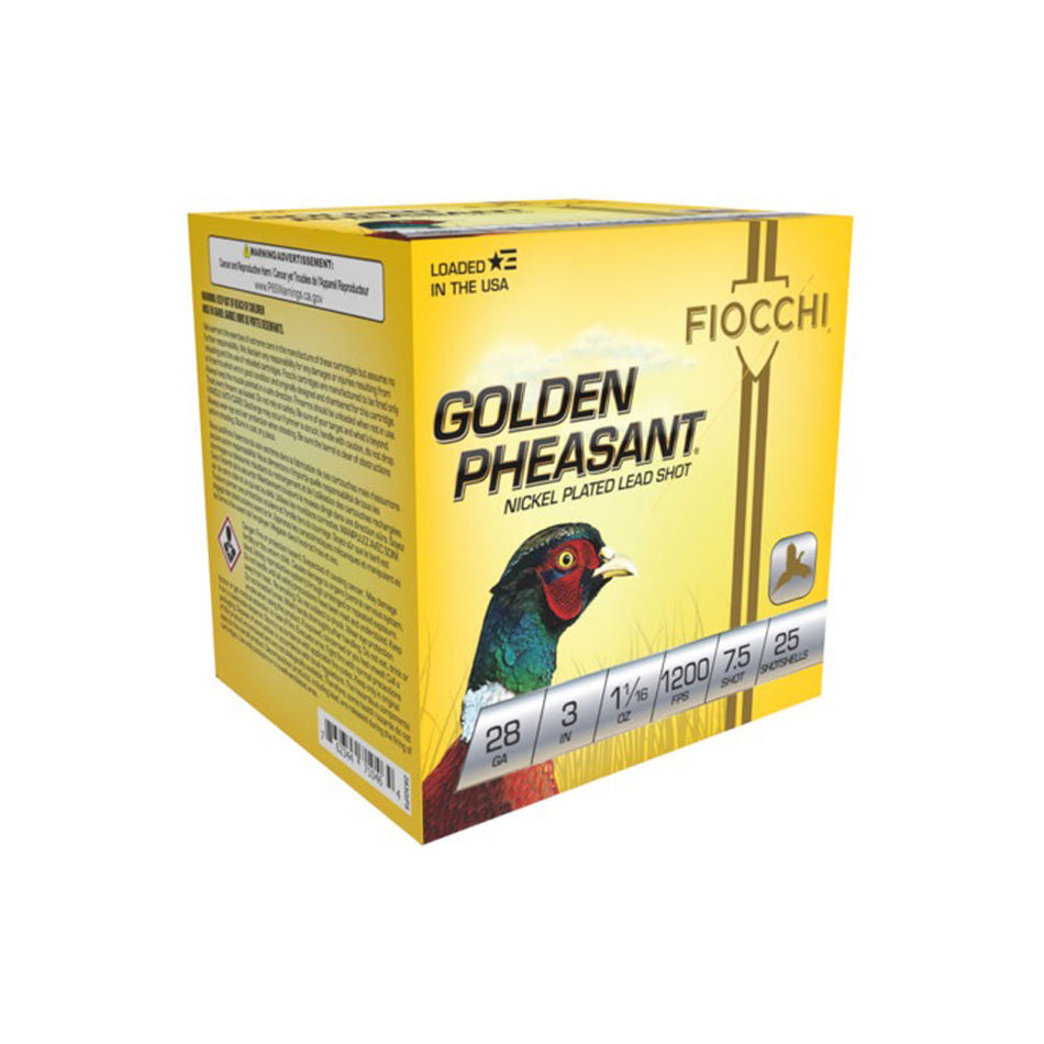 Fiocchi 28 Gauge 283GP75 Golden Pheasant Extrema 3" 11/16oz 7.5 Shot