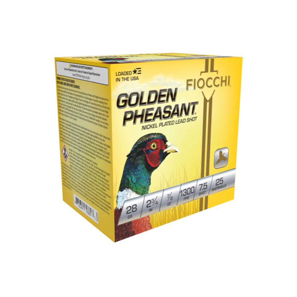 Fiocchi 28 Gauge 28GP75 Golden Pheasant Extrema 2.75" 7/8oz 7.5 Shot