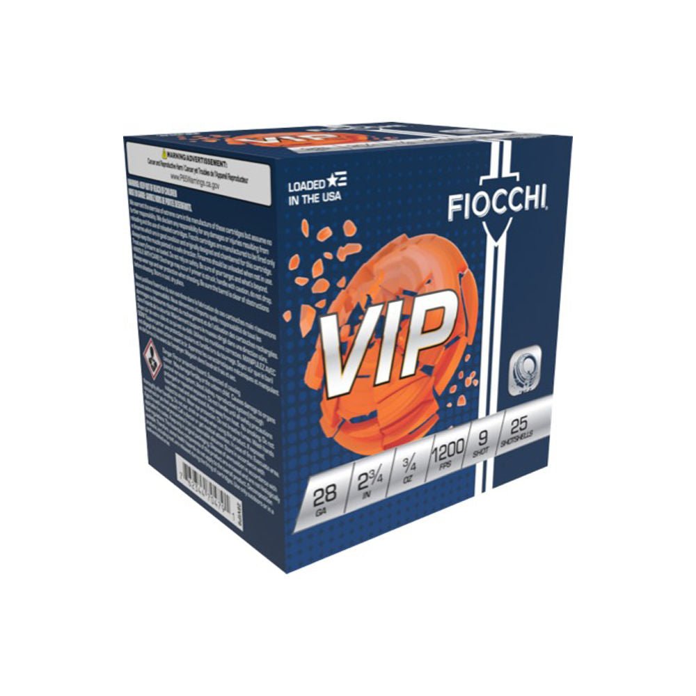 Fiocchi 28 Gauge 28VIP9 Exacta Target VIP 2.75" 3/4oz 9 Shot