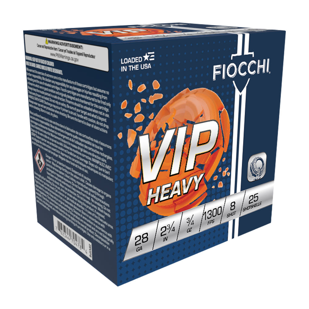 Fiocchi 28 Gauge 28VIPH8 Exacta Target VIP Heavy 2.75" 3/4oz 8 Shot