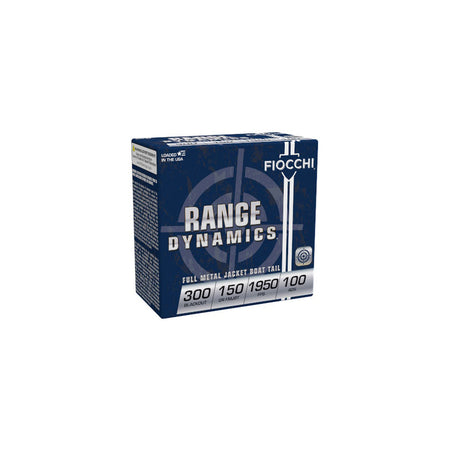 Fiocchi .300 AAC Blackout Rifle Ammo Range Dynamics Full Metal Jacket Boat Tail FMJ 150 grain 