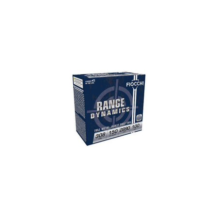Fiocchi .308 Win / 7.62x51mm Rifle Ammo Range Dynamics Full Metal Jacket Boat Tail FMJ 150 grain 