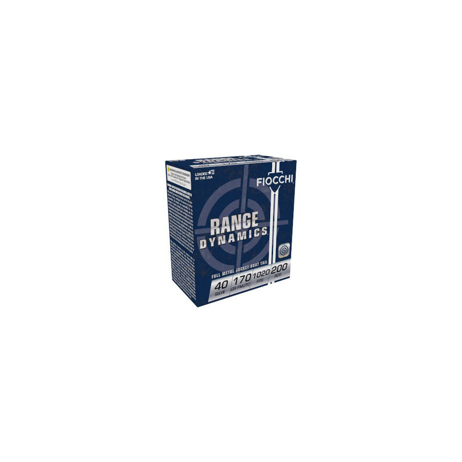 Fiocchi Range Dynamics .40 S&W 170 Gr FMJ 2