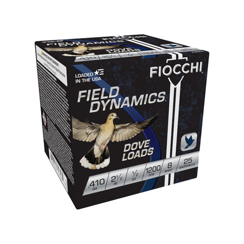 Fiocchi .410 Bore 410GT8 Field Dynamics Dove & Quail 2.5" 1/2oz 8 Shot