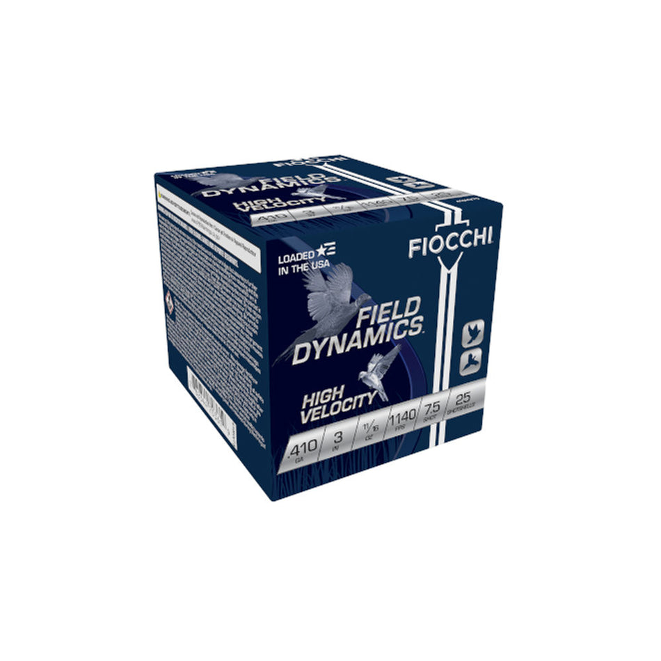 Fiocchi .410 Bore 410HV75 Field Dynamics High Velocity 3" 11/16oz 7.5 Shot