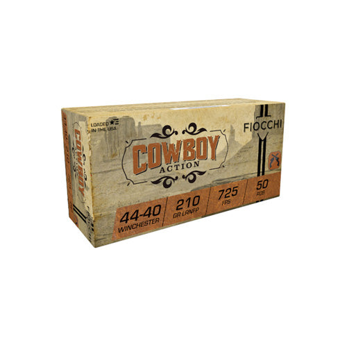 Fiocchi .44-40 Winchester Handgun Ammo Cowboy Action Lead Round Nose Flat Point Solid 210 grain 