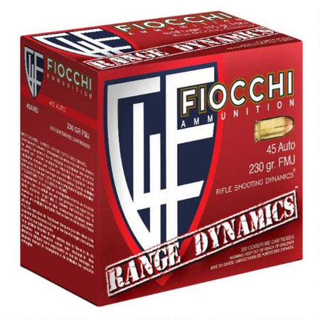 Fiocchi .45 ACP/Auto Handgun Ammo Range Dynamics Range Pack Full Metal Jacket FMJ 230 grain 