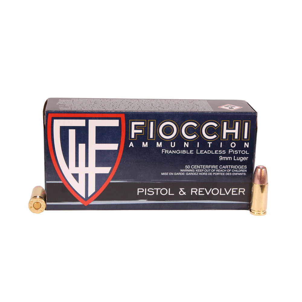 Fiocchi 9mm Luger / Parabellum Handgun Ammo Range Dynamics Frangible Solid 100 grain 