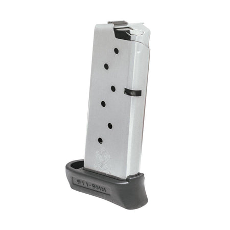 Springfield Armory 911 Pistol Magazine 9mm 7rd Stainless Steel Pinky Extension