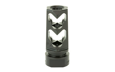Fortis 9MM Muzzle Brake, Black, 1/2-36 TPI, Nitride Coated, 9MM-MB-BLK-36