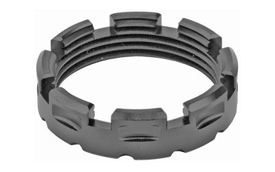 Fortis AR-15 Billet Castle Nut, Aircraft Grade Aluminum, Black Anodized Finish