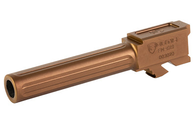 Fortis Match Grade Glock 19 Gen 1-5/19X Fluted Barrel 9MM 4" Titanium Copper Nitride FM-G19-CPPR
