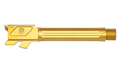 Fortis Match Grade 9mm Threaded Barrel for Glock 19, 4.5 Inch, Gold TiN PVD Finish