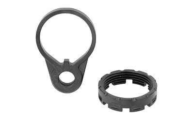 Fortis AR-15 Castle Nut and Quick Detach End Plate Set, Black Anodized Aluminum