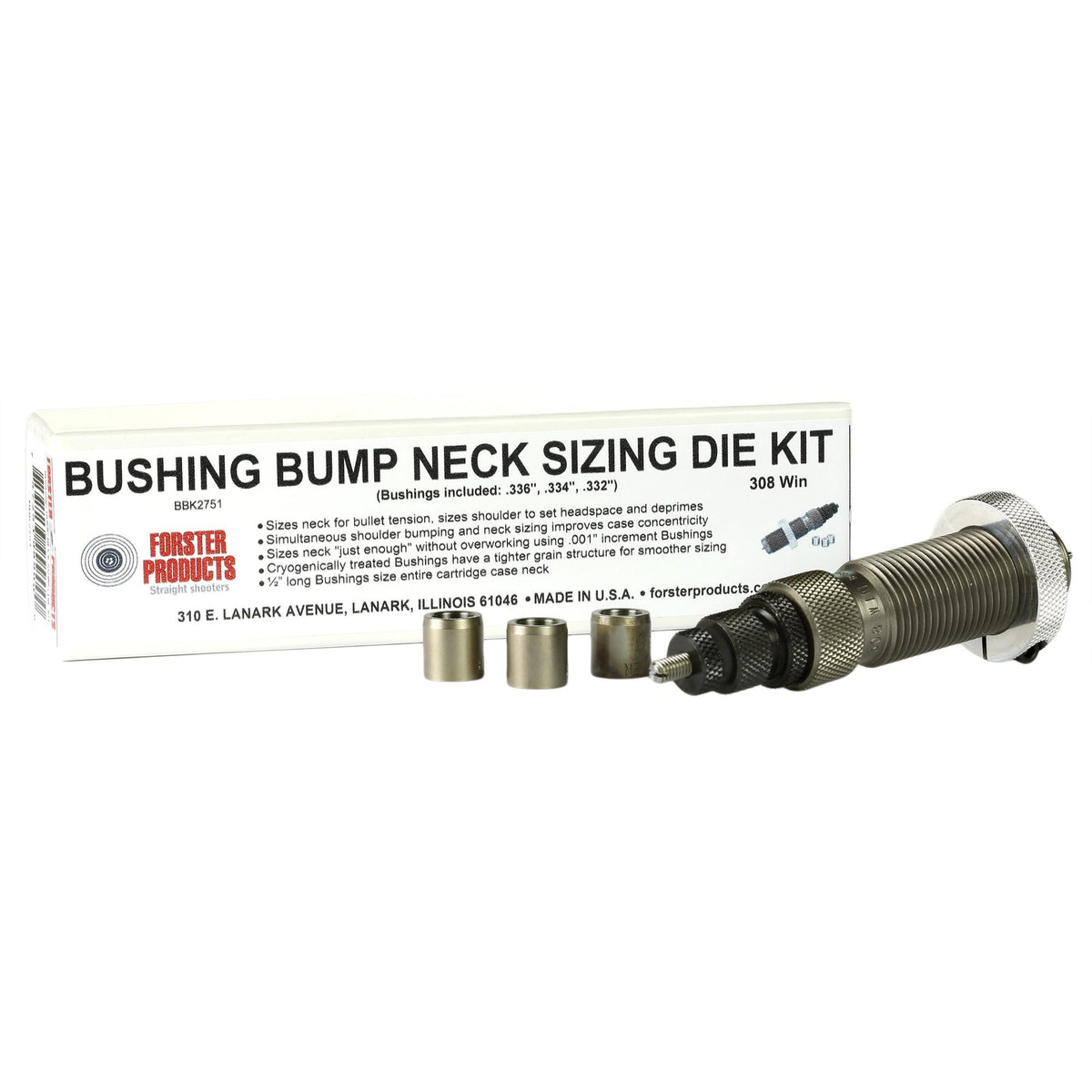 Forster 6.5x47 Lapua Neck Sizing Bushing Bump Kit