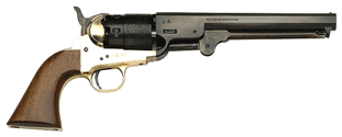 Traditions 1851 Navy .44 Cal #11 Percussion 6-Shot 7.5" Blued Octagonal Barrel Brass Frame Walnut Grip
