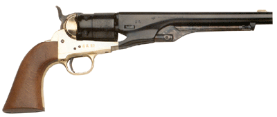 Traditions 1860 Army .44 Cal Black Powder Percussion Revolver Brass Frame 8 Inch Blued Barrel 6 Round