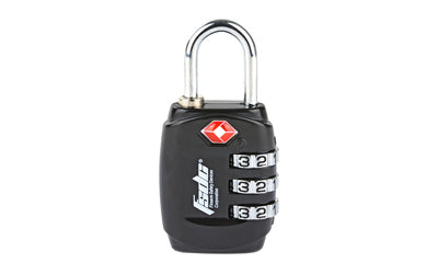FSDC Black TSA Steel Shackle Combination Firearm Lock TSA747RCB