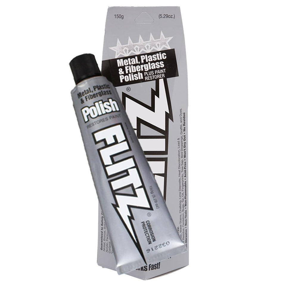 Flitz Metal Polish Paste 150 gr Non-Toxic Non-Abrasive Cleaner and Protector