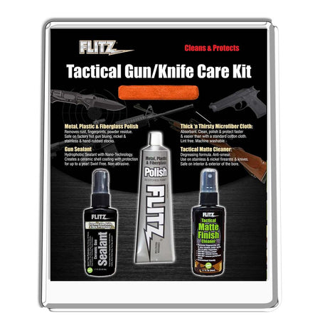 Flitz Tactical Gun and Knife Cleaning Care Kit Clamshell