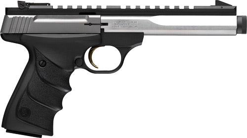 Browning Buck Mark Contour SS SR 22LR Pistol, 5.9" Barrel, Stainless/Blued Synthetic Grip