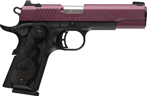 Browning 1911-380 Black Label .380 ACP Pistol, 4.25" Barrel, 8-Round, Black Cherry